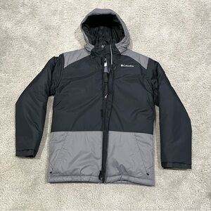 Columbia Boys Winter Jacket Coat Black & Graphite Size L 14-16